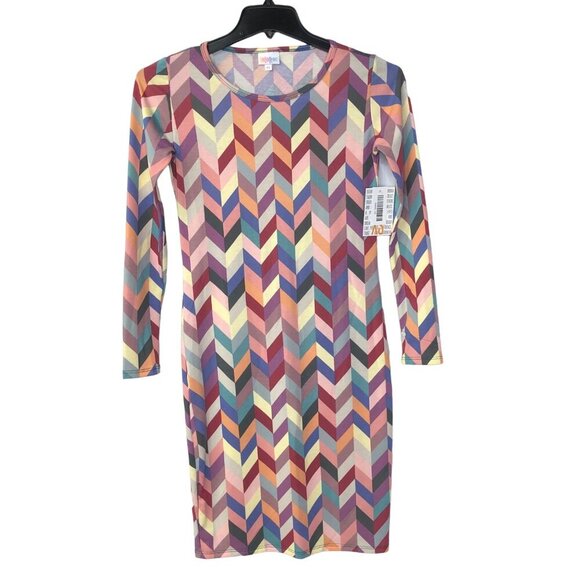LULA ROE SHIFT LONG SLEEVE  DRESS XS NEW WITH TAG‎ - Picture 1 of 5